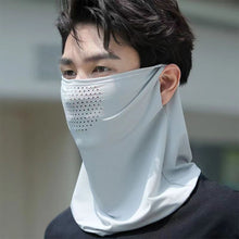 Load image into Gallery viewer, UPF50+ Full Face Ice Silk Sunscreen Mask Solid Color Shoulder Neck Protective Mask Outdoor Riding Fishing UV Protection Equipment
