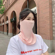 Load image into Gallery viewer, UPF50+ Full Face Ice Silk Sunscreen Mask Solid Color Shoulder Neck Protective Mask Outdoor Riding Fishing UV Protection Equipment
