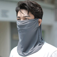 Load image into Gallery viewer, UPF50+ Full Face Ice Silk Sunscreen Mask Solid Color Shoulder Neck Protective Mask Outdoor Riding Fishing UV Protection Equipment
