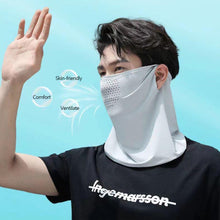 Load image into Gallery viewer, UPF50+ Full Face Ice Silk Sunscreen Mask Solid Color Shoulder Neck Protective Mask Outdoor Riding Fishing UV Protection Equipment
