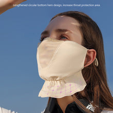 Load image into Gallery viewer, UPF50+ Chiffon Facial Throat Sunscreen Mask Solid Color Throat Neck Protective Mask Outdoor Riding Fishing UV Protection Equipment
