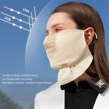 Load image into Gallery viewer, UPF50+ Chiffon Facial Throat Sunscreen Mask Solid Color Throat Neck Protective Mask Outdoor Riding Fishing UV Protection Equipment

