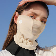 Load image into Gallery viewer, UPF50+ Chiffon Facial Throat Sunscreen Mask Solid Color Throat Neck Protective Mask Outdoor Riding Fishing UV Protection Equipment
