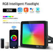 Load image into Gallery viewer, Tuya APP Control RGB Floodlight Smart RGBCW CCT 2700-6500K 30W 110V/220V AC For Garden Party Outdoor Lighting
