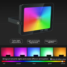 Load image into Gallery viewer, Tuya APP Control RGB Floodlight Smart RGBCW CCT 2700-6500K 30W 110V/220V AC For Garden Party Outdoor Lighting
