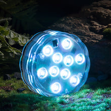 Load image into Gallery viewer, 10 LEDs RGB Underwater Lamp Submersible Light Remote Control Garden Swimming Pool Light Aquarium Vase Bowl Wedding Party Decor
