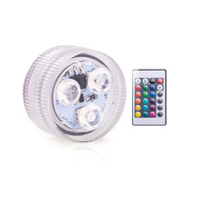 Load image into Gallery viewer, 3 LEDs RGB Underwater Lamp Submersible Light Remote Control Garden Swimming Pool Light Aquarium Vase Bowl Wedding Party Decor
