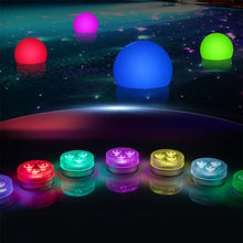 Load image into Gallery viewer, 3 LEDs RGB Underwater Lamp Submersible Light Remote Control Garden Swimming Pool Light Aquarium Vase Bowl Wedding Party Decor
