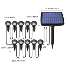 Load image into Gallery viewer, 1 Tows 10 Solar In-Ground Lights Solar Garden Light Outdoor Waterproof Landscape Lighting for Yard Walkway Patio Driveway Decoration
