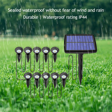 Load image into Gallery viewer, 1 Tows 10 Solar In-Ground Lights Solar Garden Light Outdoor Waterproof Landscape Lighting for Yard Walkway Patio Driveway Decoration
