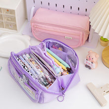 Load image into Gallery viewer, 1Pc Large Capacity Renovate Pencil Case Student Stationery Box College Style Zipper Pencil Bag Desk Organizer School Office Supplies Storage Bag
