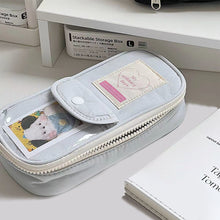 Load image into Gallery viewer, Blue-gray Large-Capacity Pencil Case ins High-Value Simple Student Storage Bag Pencil Bag Box Multifunctional
