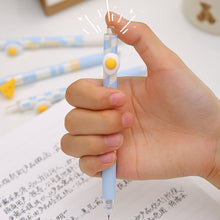 Load image into Gallery viewer, 5Pcs Kawaii Gel Pen Set Cartoon Cheese Press Ballpoint Pen for Students Cute 0.5mm Black Refill Office School Stationery

