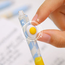 Load image into Gallery viewer, 5Pcs Kawaii Gel Pen Set Cartoon Cheese Press Ballpoint Pen for Students Cute 0.5mm Black Refill Office School Stationery
