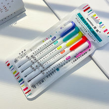 Load image into Gallery viewer, 5Pcs/set Double Head Highlighter Pen Candy Color Marker Pens Scrapbooking Journal Card Making Pens
