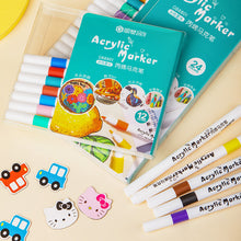 Load image into Gallery viewer, 12/60 Colors Acrylic Marker Rock Painting Kit for Kids Children Stone Paint Pens Set Ceramic Glass Wood DIY Crafts Art Supplies
