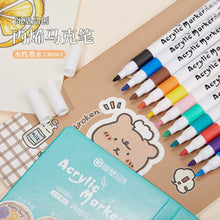 Load image into Gallery viewer, 12/60 Colors Acrylic Marker Rock Painting Kit for Kids Children Stone Paint Pens Set Ceramic Glass Wood DIY Crafts Art Supplies
