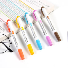 Load image into Gallery viewer, 5 Colors/box Double Headed Highlighter Pen Set Fluorescent Drawing Markers Highlighters Pens Art Japanese Cute Pastel Stationery

