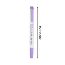 Load image into Gallery viewer, 5 Colors/box Double Headed Highlighter Pen Set Fluorescent Drawing Markers Highlighters Pens Art Japanese Cute Pastel Stationery
