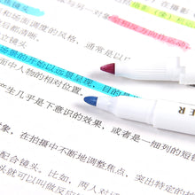 Load image into Gallery viewer, 5 Colors/box Double Headed Highlighter Pen Set Fluorescent Drawing Markers Highlighters Pens Art Japanese Cute Pastel Stationery
