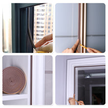 Load image into Gallery viewer, 5M/10M Door Window Seal Strip Self-adhesive Acoustic Foam Sealing Strip Tape Insulation Windproof Rubber Weatherstrip
