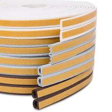 Load image into Gallery viewer, 5M/10M Door Window Seal Strip Self-adhesive Acoustic Foam Sealing Strip Tape Insulation Windproof Rubber Weatherstrip
