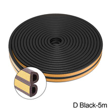Load image into Gallery viewer, 5M/10M Door Window Seal Strip Self-adhesive Acoustic Foam Sealing Strip Tape Insulation Windproof Rubber Weatherstrip
