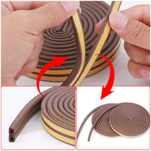Load image into Gallery viewer, 5M/10M Door Window Seal Strip Self-adhesive Acoustic Foam Sealing Strip Tape Insulation Windproof Rubber Weatherstrip
