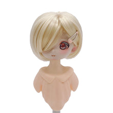 Load image into Gallery viewer, 1/3 BJD Dolls 22-23CM Head Circumference Short Hair High Temperature Fiber Soft Silk Doll Wig Multi-color Doll's Accessories
