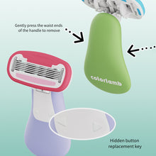 Load image into Gallery viewer, Portable 5 Layer Women Razor for Shaving Bikini Leg Hair Private Body Manual Shaver Use Skin Care Soap Blades Refill
