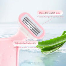 Load image into Gallery viewer, Portable Blade Shaving Razor Women Leg Armpit Hair Trimmer Hair Removal Epilator Reusable with Soap Lubrication Strip
