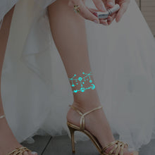 Load image into Gallery viewer, Haina Night Glow White Tattoo Sticker Premium Face Sticker Hannah Arm Sticker Collarbone Women Party Tattoo Patches
