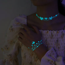 Load image into Gallery viewer, Haina Night Glow White Tattoo Sticker Premium Face Sticker Hannah Arm Sticker Collarbone Women Party Tattoo Patches
