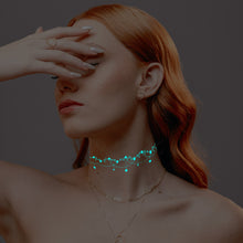 Load image into Gallery viewer, Haina Night Glow White Tattoo Sticker Premium Face Sticker Hannah Arm Sticker Collarbone Women Party Tattoo Patches
