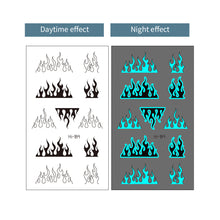 Load image into Gallery viewer, Blue Luminous Finger Element Tattoo Stickers for Valentine's Day Love Couples Music Festival Party Tattoo Stickers
