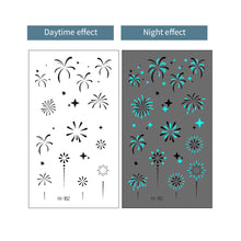 Load image into Gallery viewer, Blue Luminous Finger Element Tattoo Stickers for Valentine's Day Love Couples Music Festival Party Tattoo Stickers
