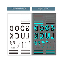 Load image into Gallery viewer, Blue Luminous Finger Element Tattoo Stickers for Valentine's Day Love Couples Music Festival Party Tattoo Stickers
