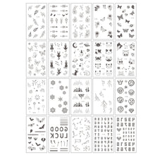 Load image into Gallery viewer, Blue Luminous Finger Element Tattoo Stickers for Valentine's Day Love Couples Music Festival Party Tattoo Stickers
