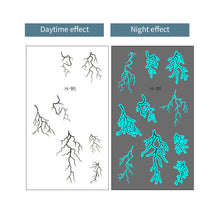 Load image into Gallery viewer, Blue Luminous Finger Element Tattoo Stickers for Valentine's Day Love Couples Music Festival Party Tattoo Stickers
