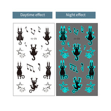 Load image into Gallery viewer, Blue Luminous Finger Element Tattoo Stickers for Valentine's Day Love Couples Music Festival Party Tattoo Stickers
