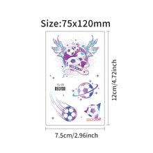 Load image into Gallery viewer, Sparkling Pink Football Goal Tattoo Sticker Children's Cartoon Cute Summer Waterproof Colored Tattoo Sticker

