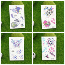 Load image into Gallery viewer, Sparkling Pink Football Goal Tattoo Sticker Children's Cartoon Cute Summer Waterproof Colored Tattoo Sticker
