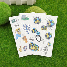 Load image into Gallery viewer, Sparkling Pink Football Goal Tattoo Sticker Children's Cartoon Cute Summer Waterproof Colored Tattoo Sticker
