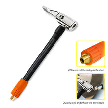 Load image into Gallery viewer, Car Tire Air Inflator Hose Inflatable Tube Hose Inflator Tube Locking Air Chuck Connection Quick Inflation Chuck for Bike Motocycle

