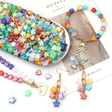 Load image into Gallery viewer, 100pcs 8mm AB Color Heart Star Acrylic Bead Transparent Loose Spacer Bead For Jewelry Making DIY Handmade Bracelet Accessories
