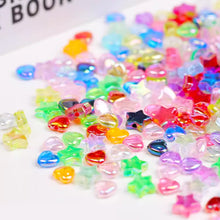 Load image into Gallery viewer, 100pcs 8mm AB Color Heart Star Acrylic Bead Transparent Loose Spacer Bead For Jewelry Making DIY Handmade Bracelet Accessories
