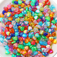Load image into Gallery viewer, 100pcs 8mm AB Color Heart Star Acrylic Bead Transparent Loose Spacer Bead For Jewelry Making DIY Handmade Bracelet Accessories
