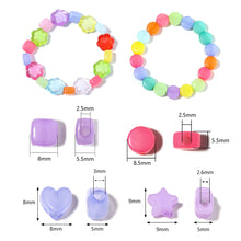 Load image into Gallery viewer, 100pcs/Lot Candy Color Star Heart Acrylic Beads for Jewelry Making Loose Spacer Beads DIY Bracelet Necklace Big Hole Beads Accessories
