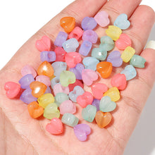 Load image into Gallery viewer, 100pcs/Lot Candy Color Star Heart Acrylic Beads for Jewelry Making Loose Spacer Beads DIY Bracelet Necklace Big Hole Beads Accessories
