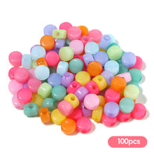 Load image into Gallery viewer, 100pcs/Lot Candy Color Star Heart Acrylic Beads for Jewelry Making Loose Spacer Beads DIY Bracelet Necklace Big Hole Beads Accessories
